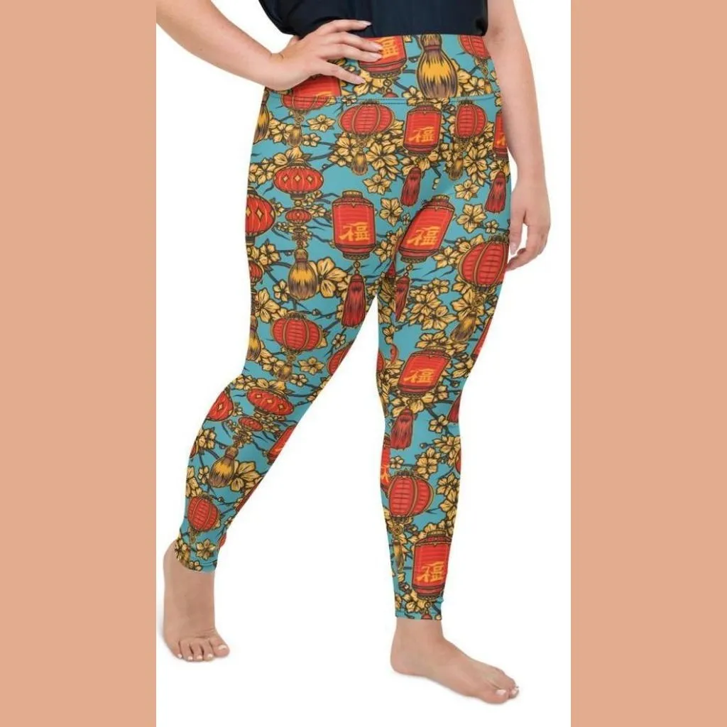 Chinese Festive Plus Size Leggings