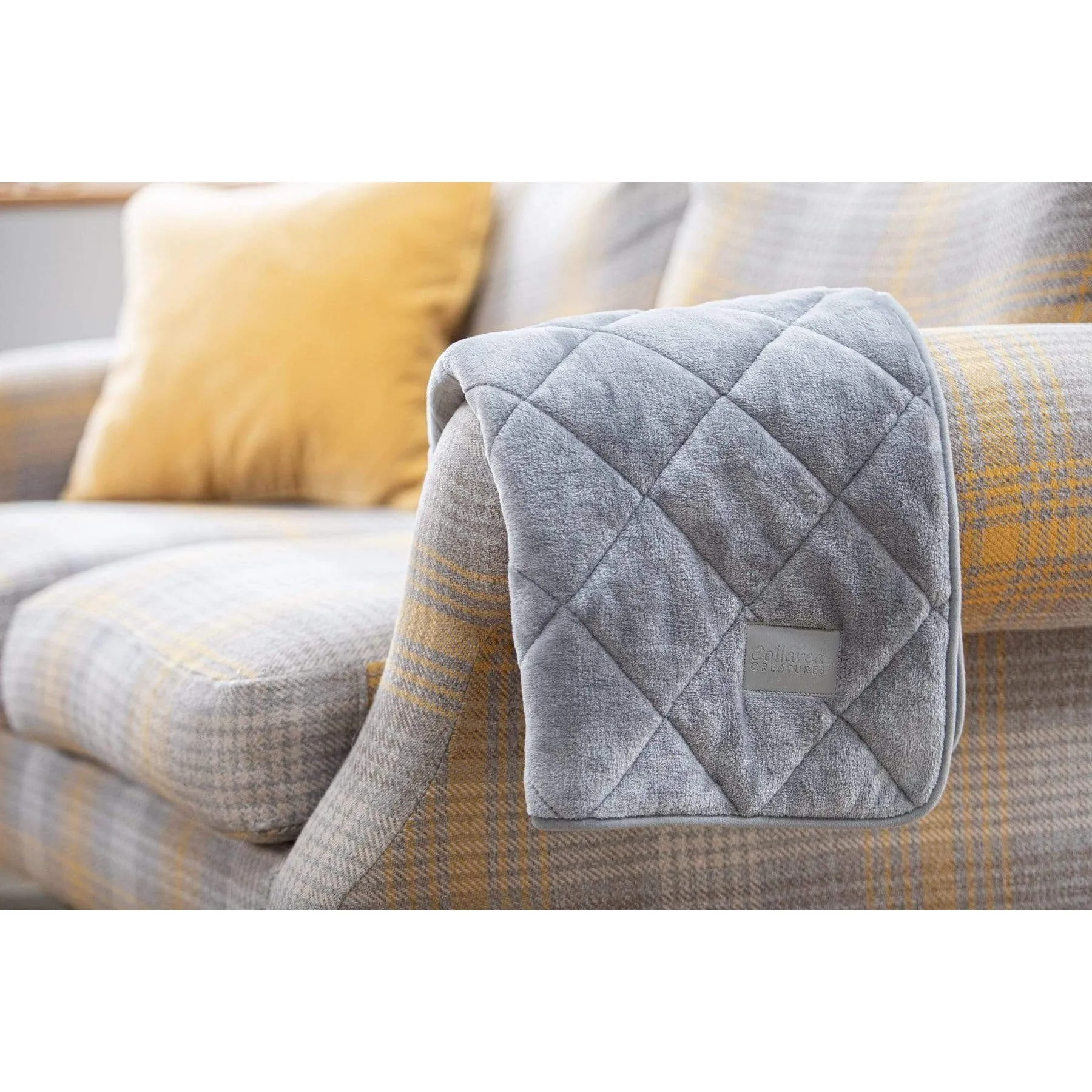 Collared Creatures - Luxury Quilted Grey Pet Blanket