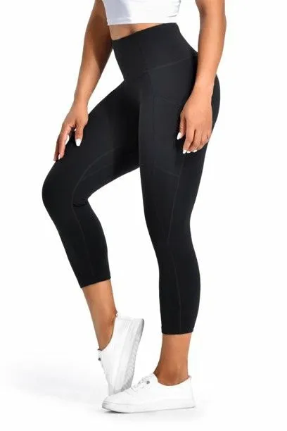 Cropped Yoga Leggings Pants with Pockets