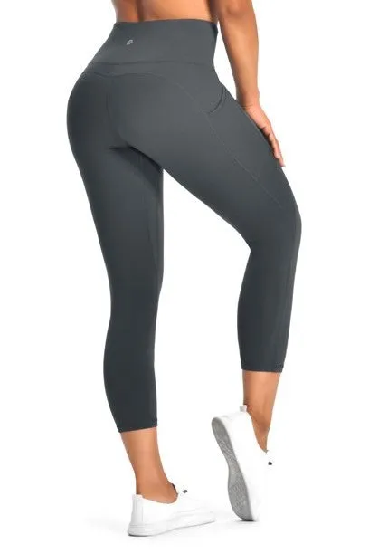 Cropped Yoga Leggings Pants with Pockets