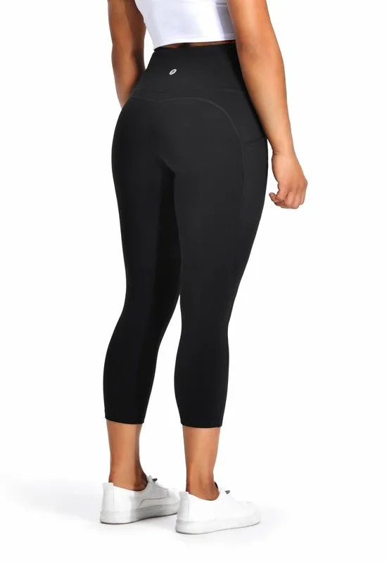 Cropped Yoga Leggings Pants with Pockets