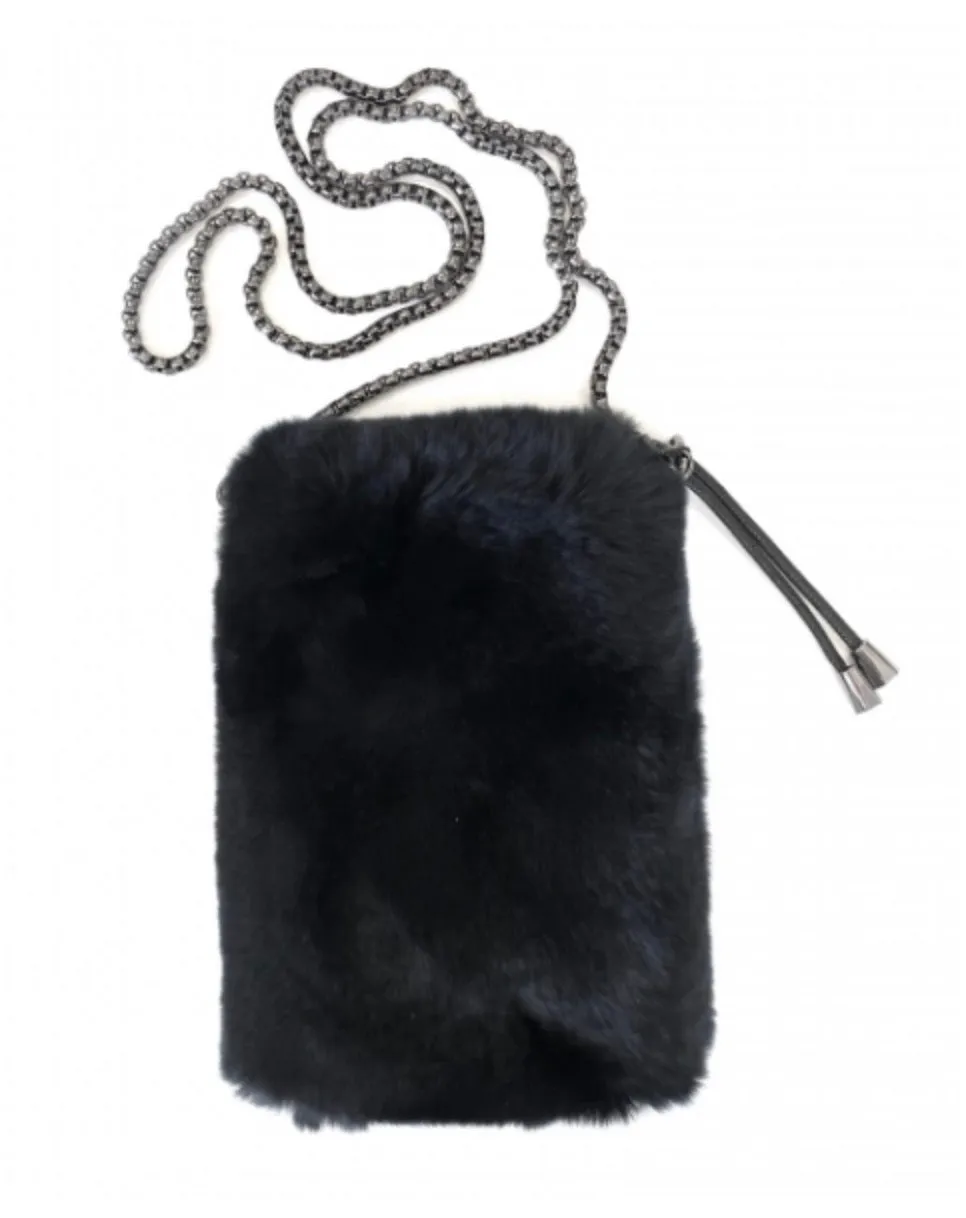 Cross Body Bag, Rex Rabbit Fur - Linda Richards - Style BG958