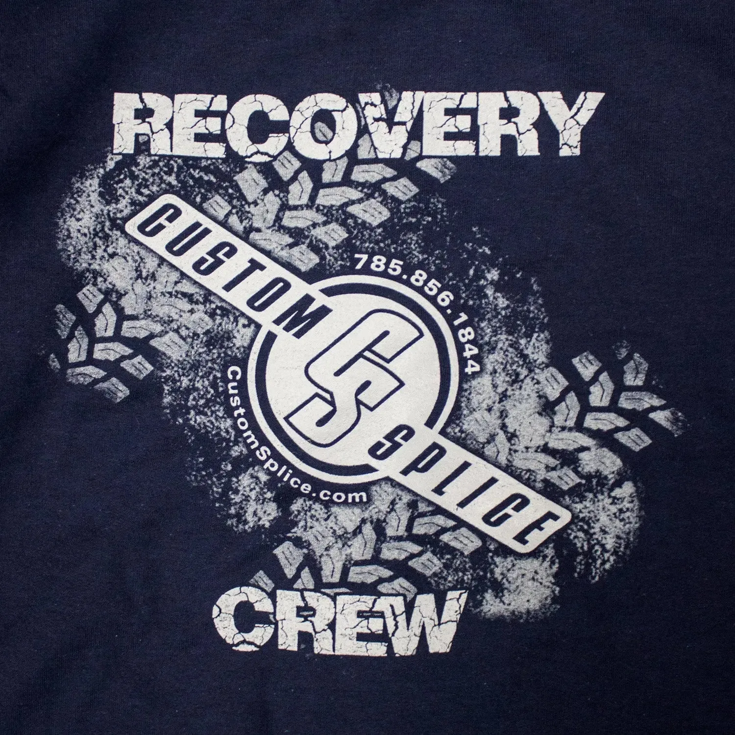 Custom Splice Recovery Crew Navy Zip Hoodie