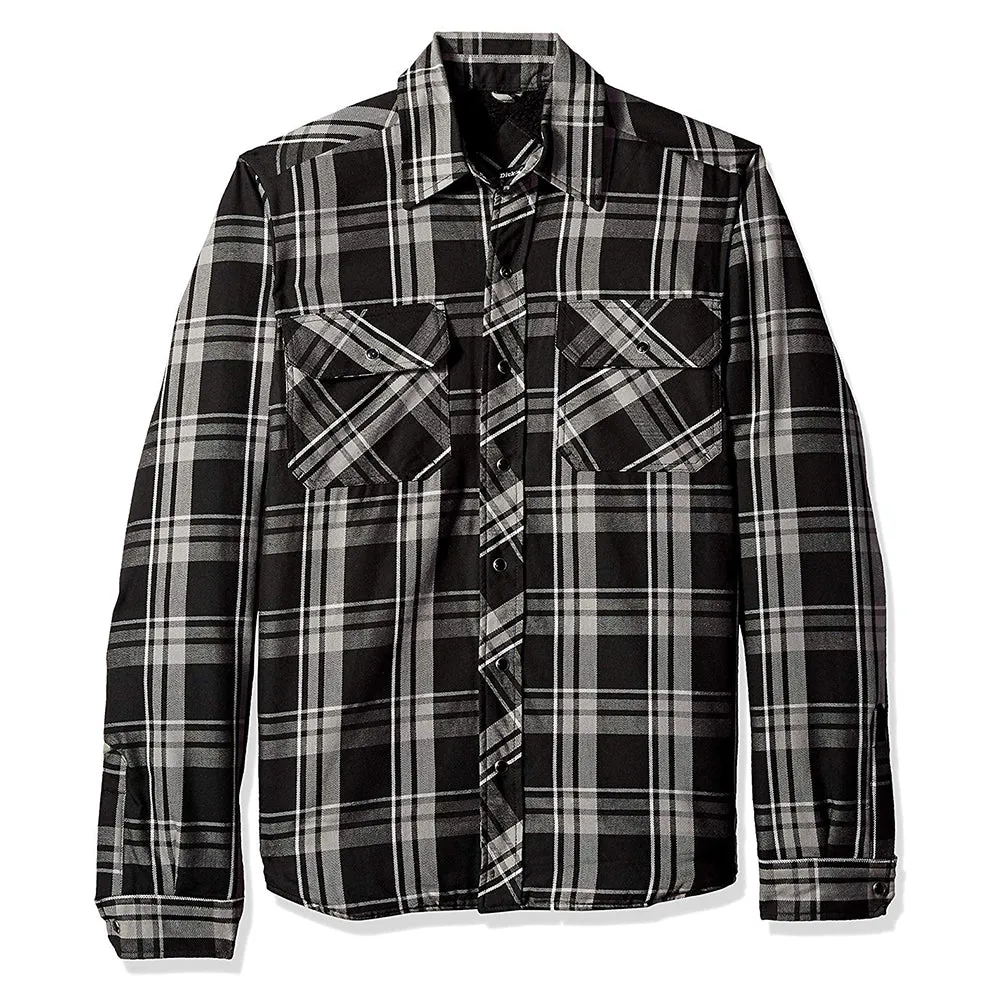 Dickies Men's TJ200 Modern Fit Sherpa Lined Snap Front Plaid Jacket