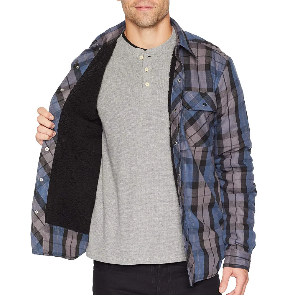 Dickies Men's TJ200 Modern Fit Sherpa Lined Snap Front Plaid Jacket