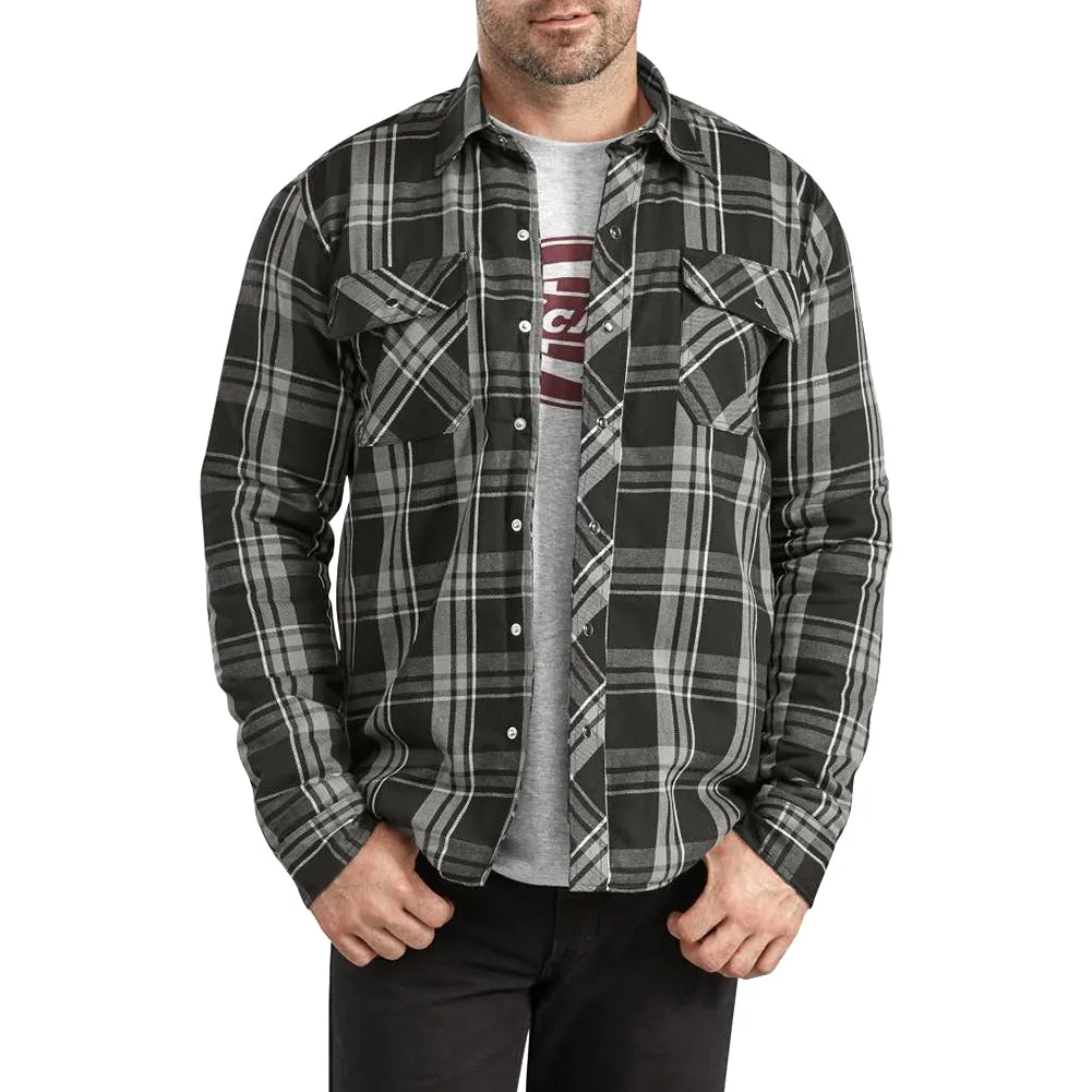 Dickies Men's TJ200 Modern Fit Sherpa Lined Snap Front Plaid Jacket