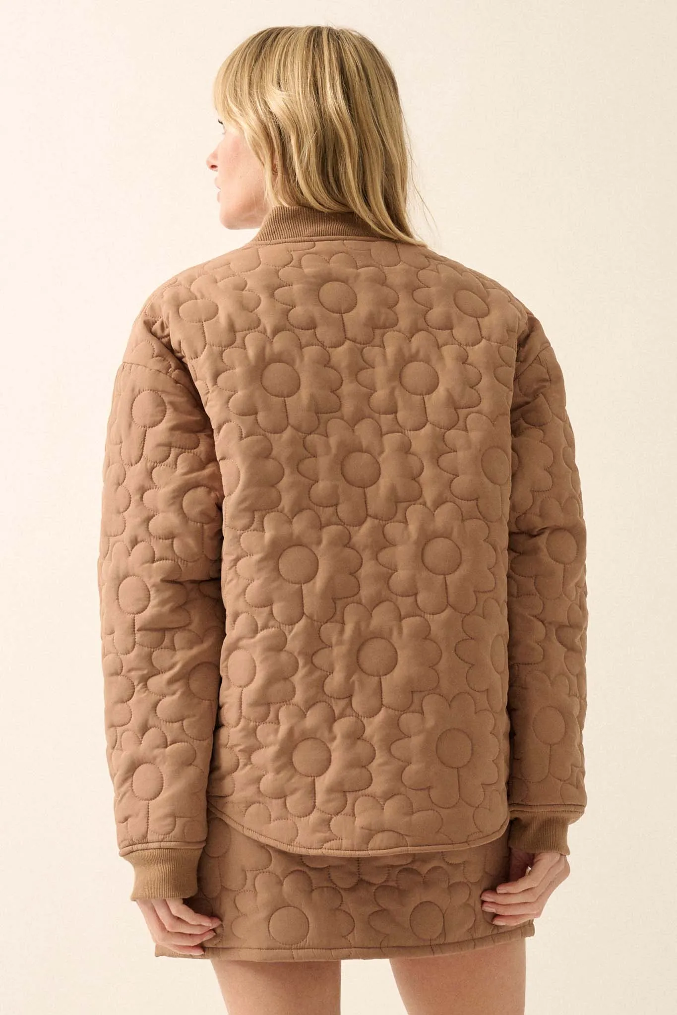 Downy Daisies Floral Quilted Jacket