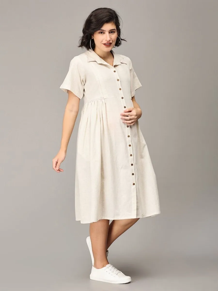 Dulce De Leche Khadi Maternity and Nursing Dress