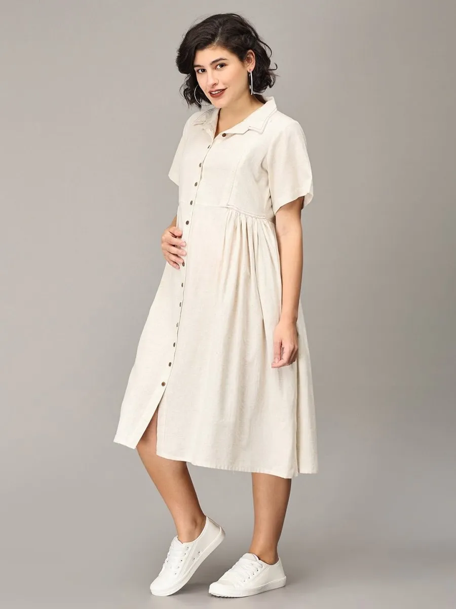 Dulce De Leche Khadi Maternity and Nursing Dress