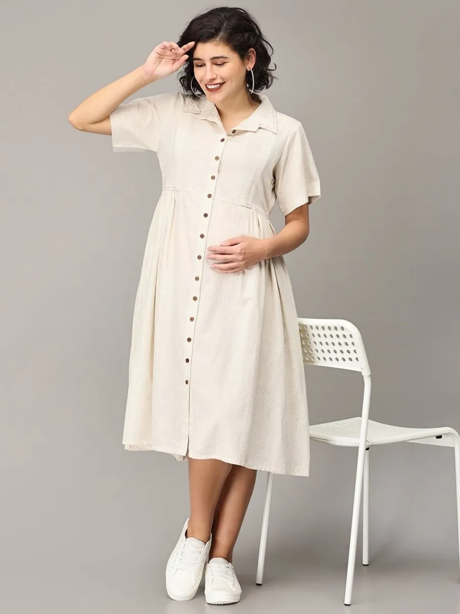 Dulce De Leche Khadi Maternity and Nursing Dress