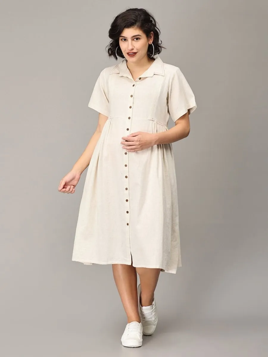 Dulce De Leche Khadi Maternity and Nursing Dress