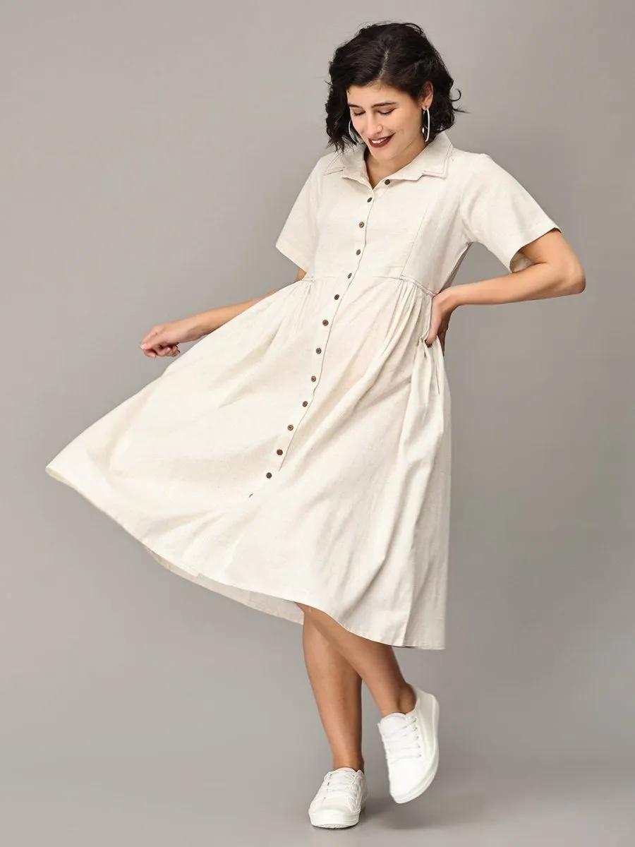 Dulce De Leche Khadi Maternity and Nursing Dress