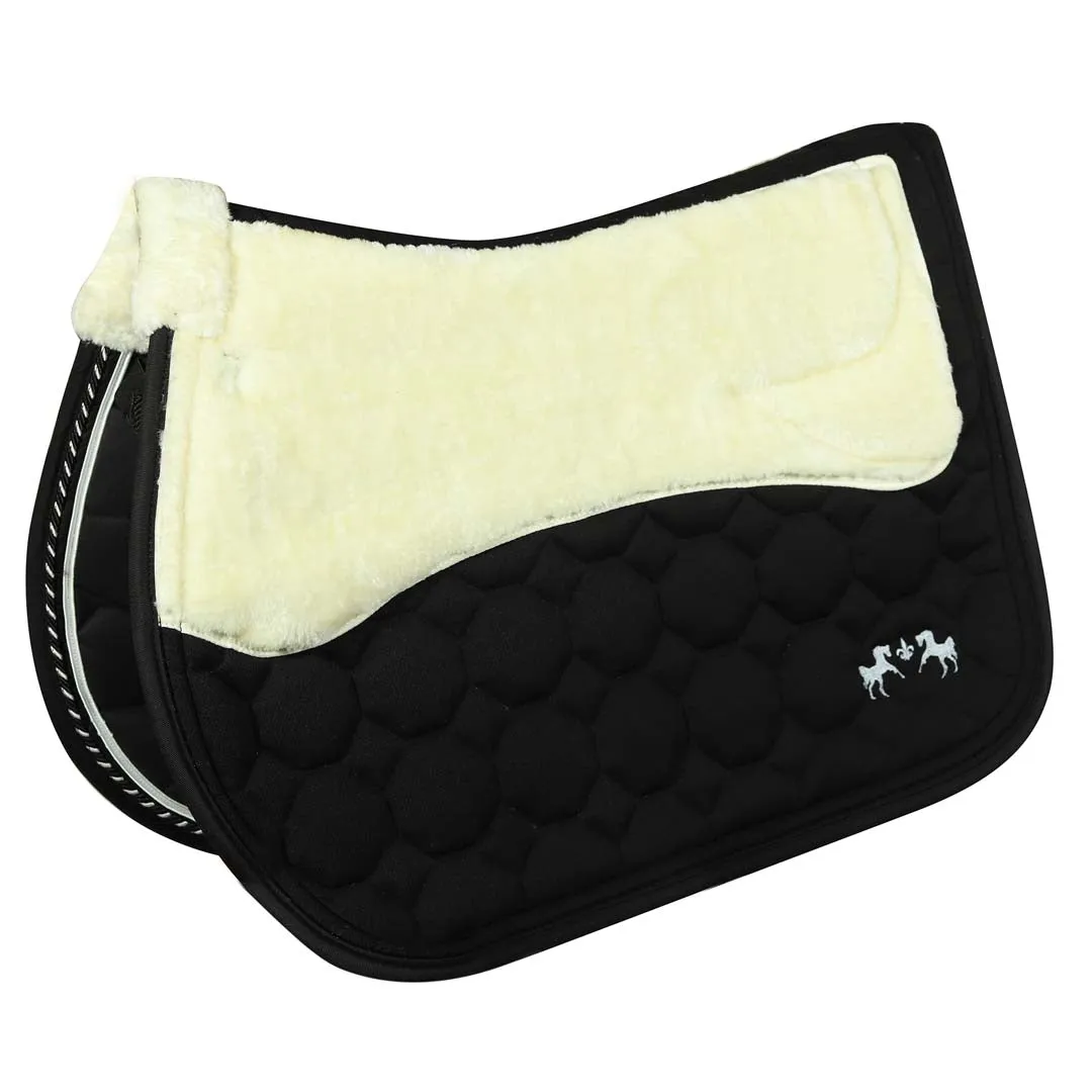 Equine Couture Luxe Saddle Pad with White Sherpa Fleece Lining