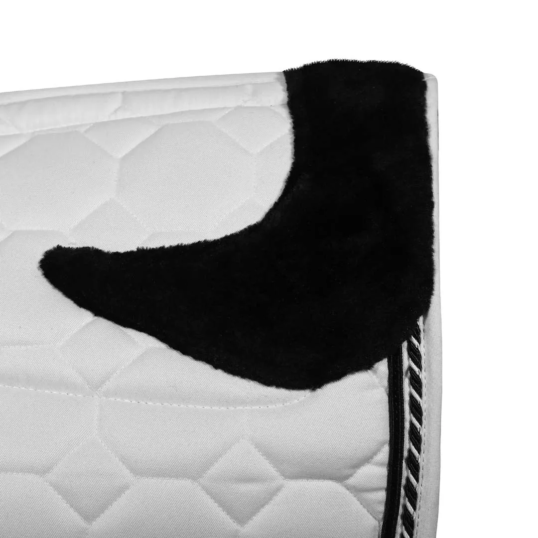 Equine Couture Luxe Saddle Pad with White Sherpa Fleece Lining