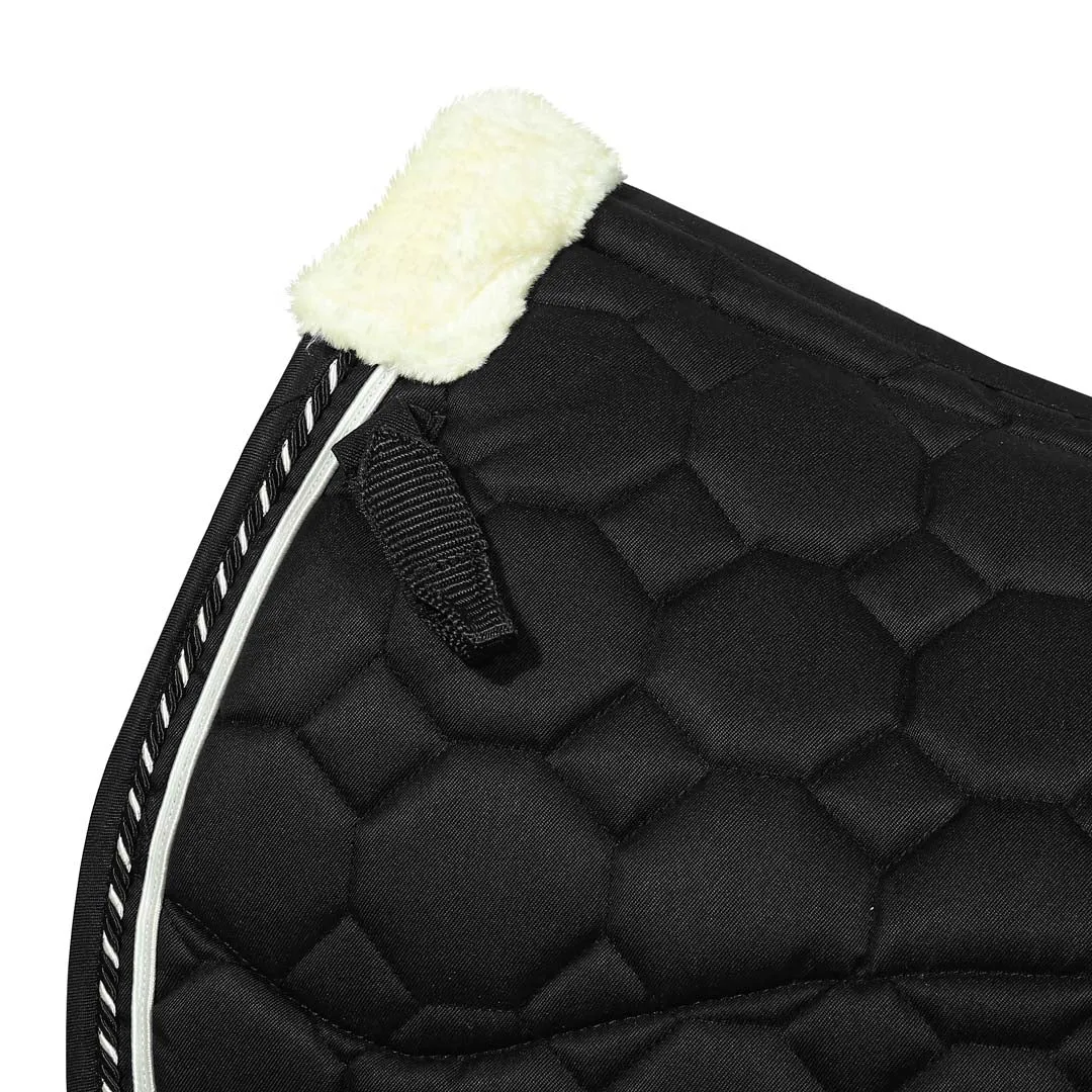 Equine Couture Luxe Saddle Pad with White Sherpa Fleece Lining