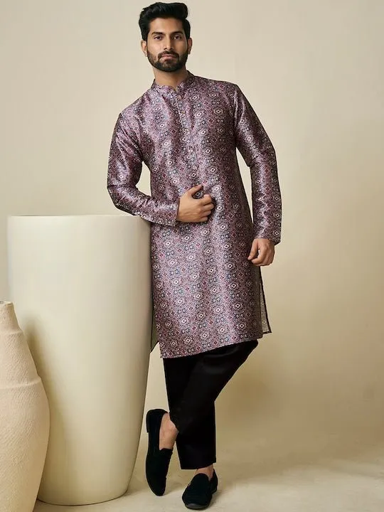 Ethnic Motif Printed Straight Kurta