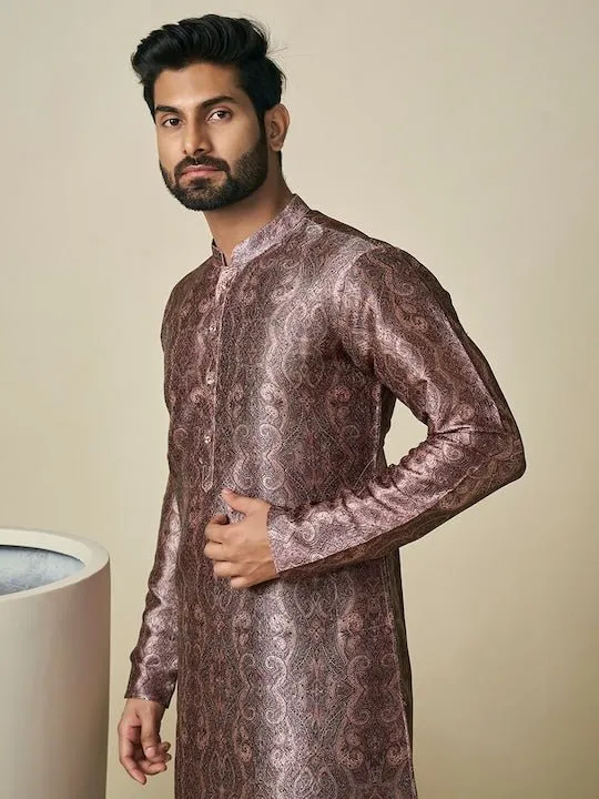 Ethnic Motif Printed Straight Kurta