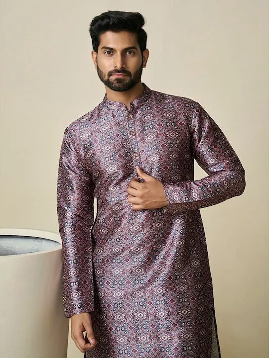 Ethnic Motif Printed Straight Kurta