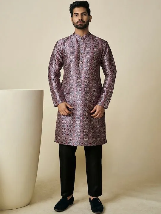 Ethnic Motif Printed Straight Kurta