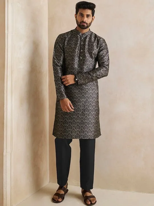 Ethnic Motif Printed Straight Kurta