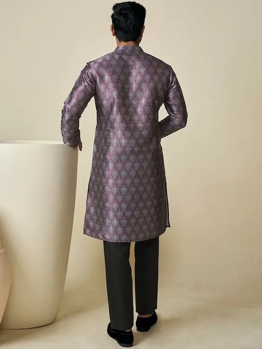 Ethnic Motif Printed Straight Kurta