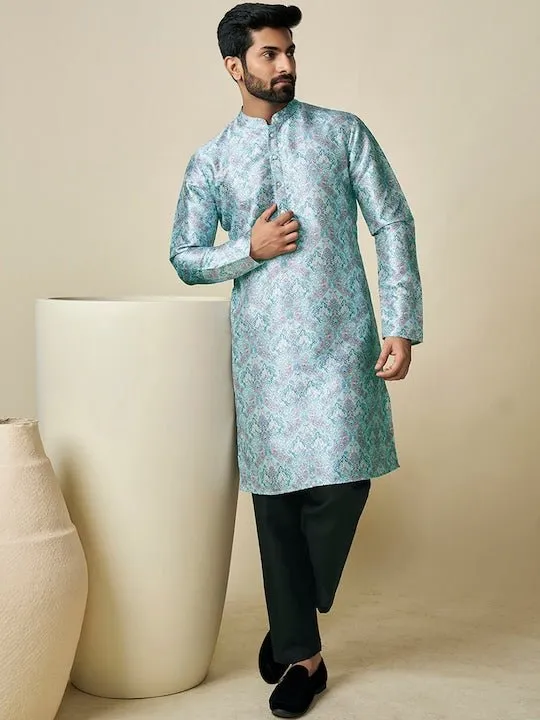 Ethnic Motif Printed Straight Kurta