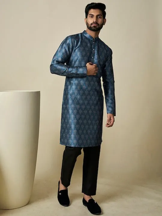 Ethnic Motif Printed Straight Kurta