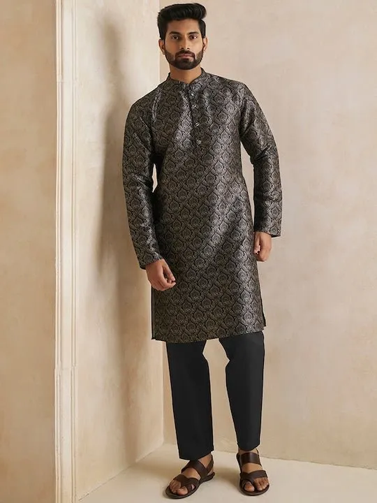 Ethnic Motif Printed Straight Kurta