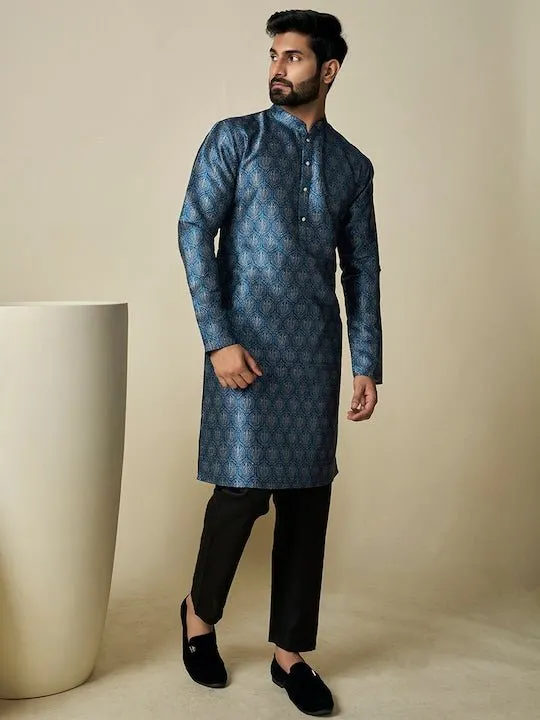 Ethnic Motif Printed Straight Kurta