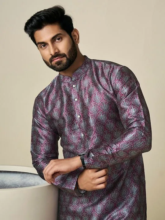 Ethnic Motif Printed Straight Kurta