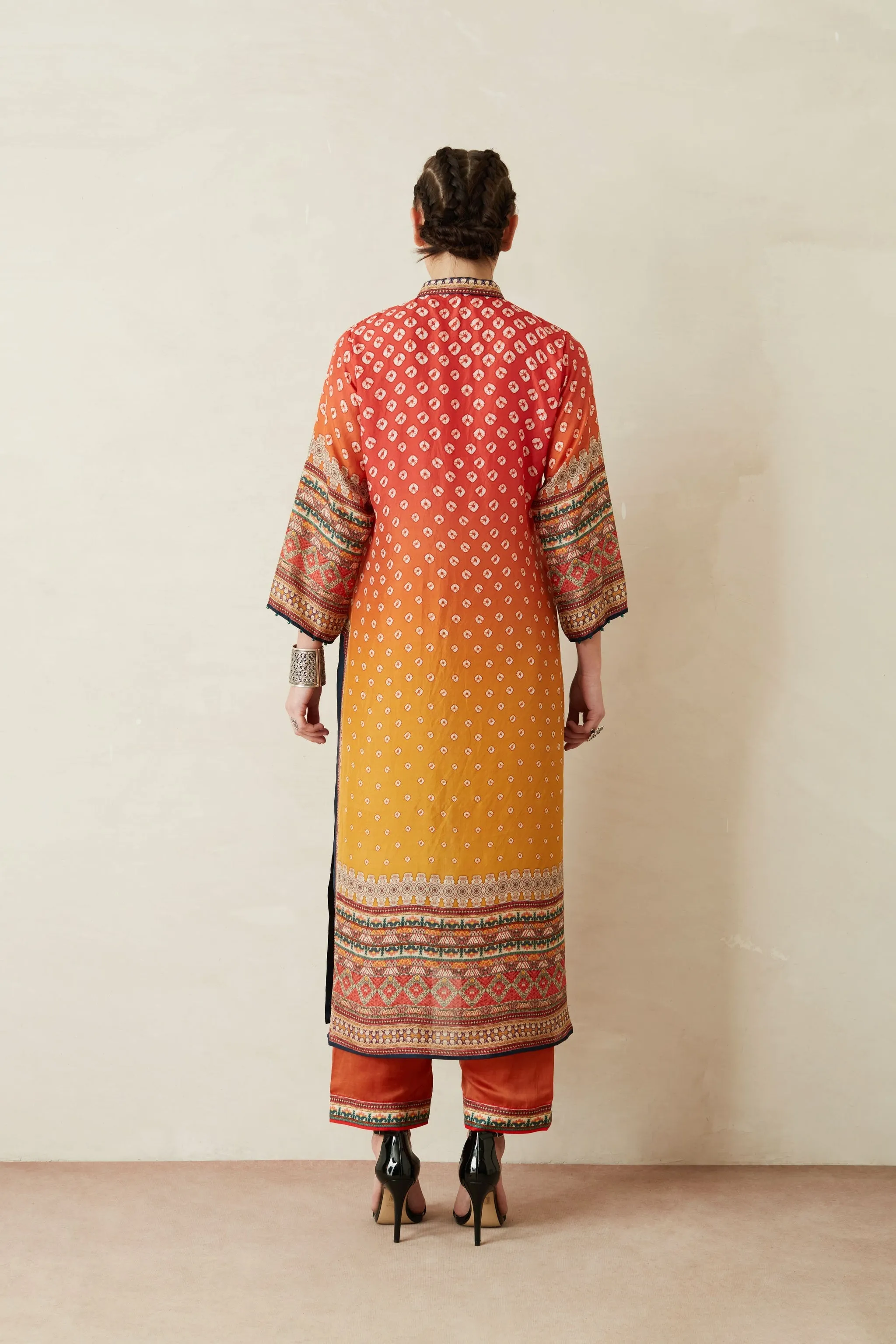 Ethnic Sunrise Print Kurta