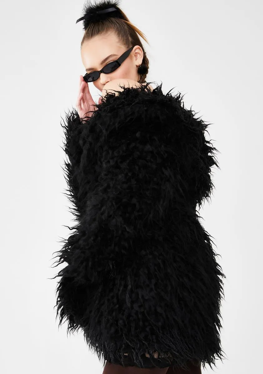 Fame Monster Faux Fur Coat