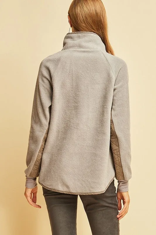 Fashion Colorblock Pullover in Grey