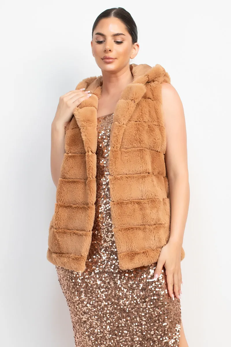 Faux Fur Collared Vest