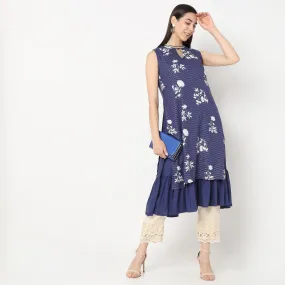 Flare Fit Embellished Kurta