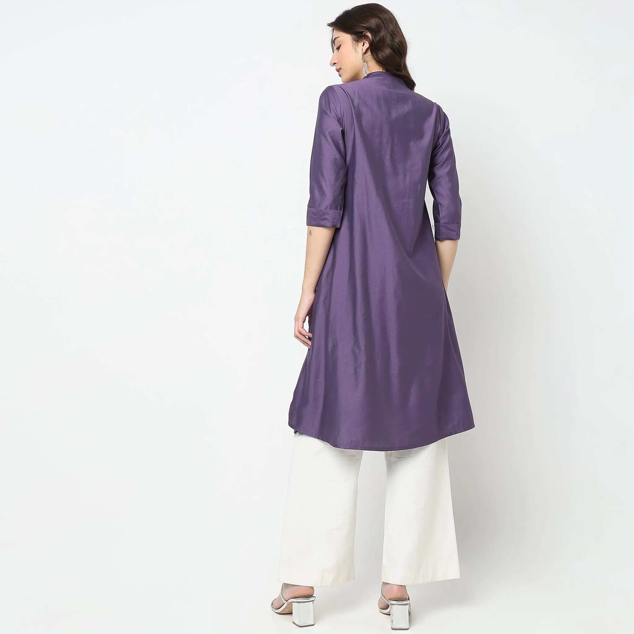 Flare Fit Embellished Kurta