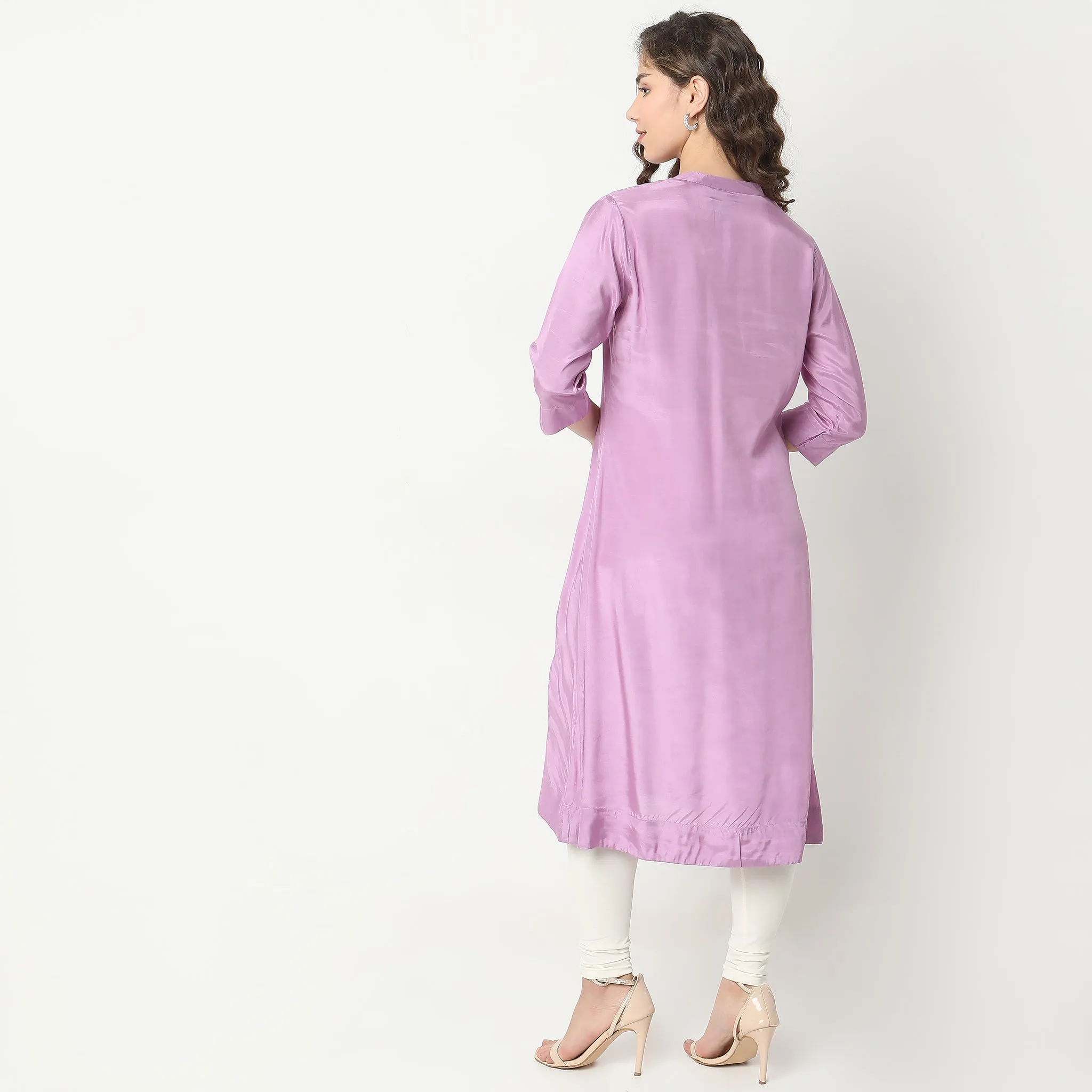 Flare Fit Embroidered Kurta