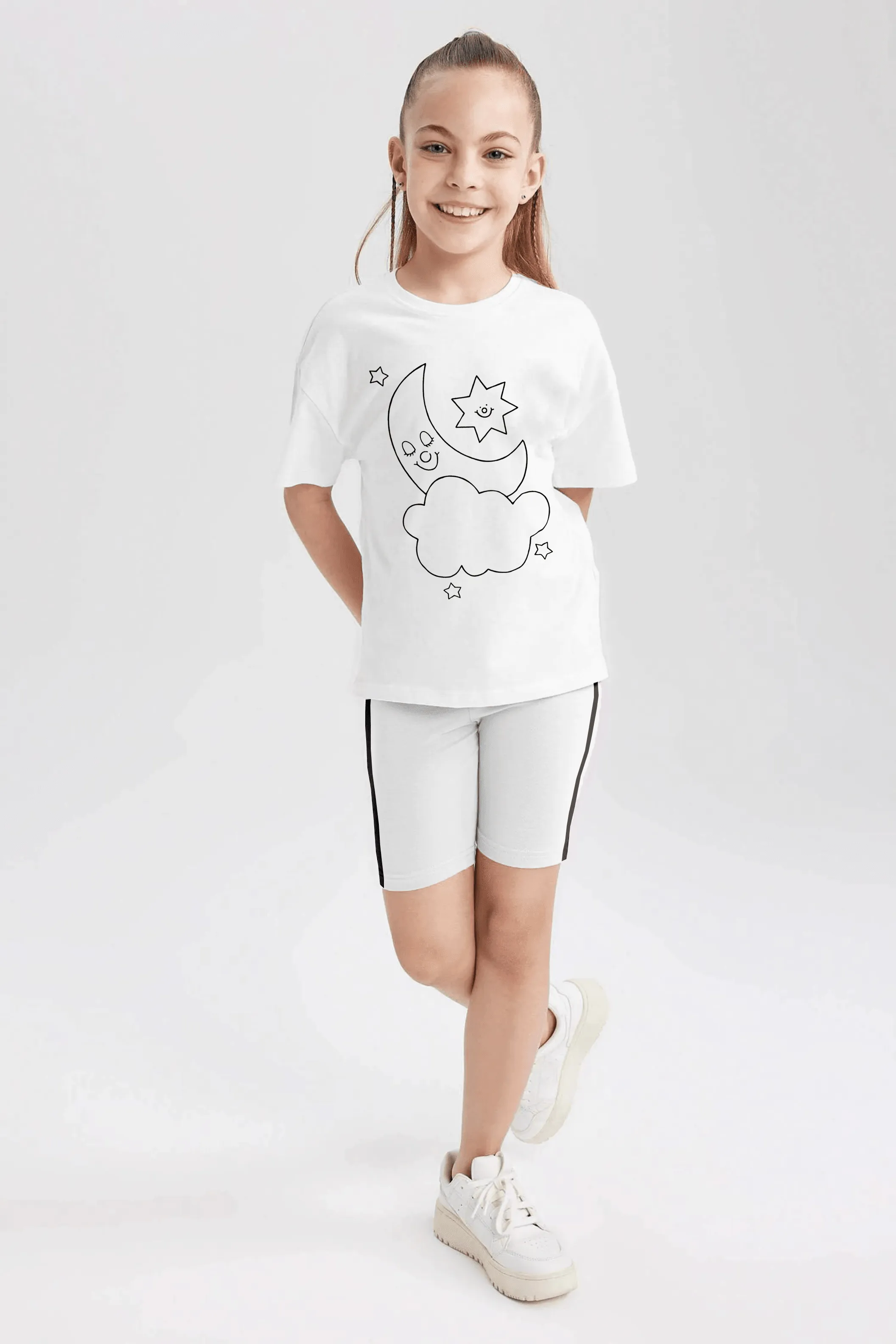 Girls T-shirt and Short legging set