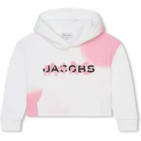 Girls White Graffiti Hoodie