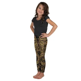 Golden Ornamental Owl Kid's Leggings