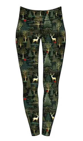 Golden Tree Christmas Leggings w/Pockets - #5789-5791