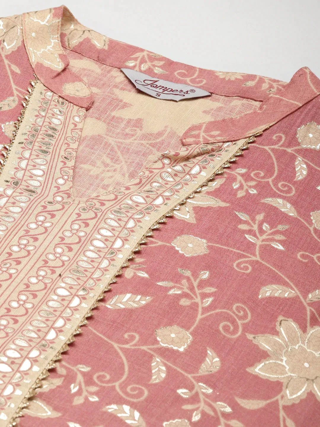 Gotta Patti Work Kurta, Palazzos & Dupatta