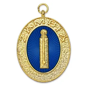 Grand Junior Warden Provincial Craft English Regulation Collar Jewel - Gold & Blue