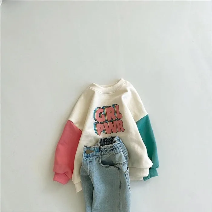 GRL PWR Color-Block Sweatshirt