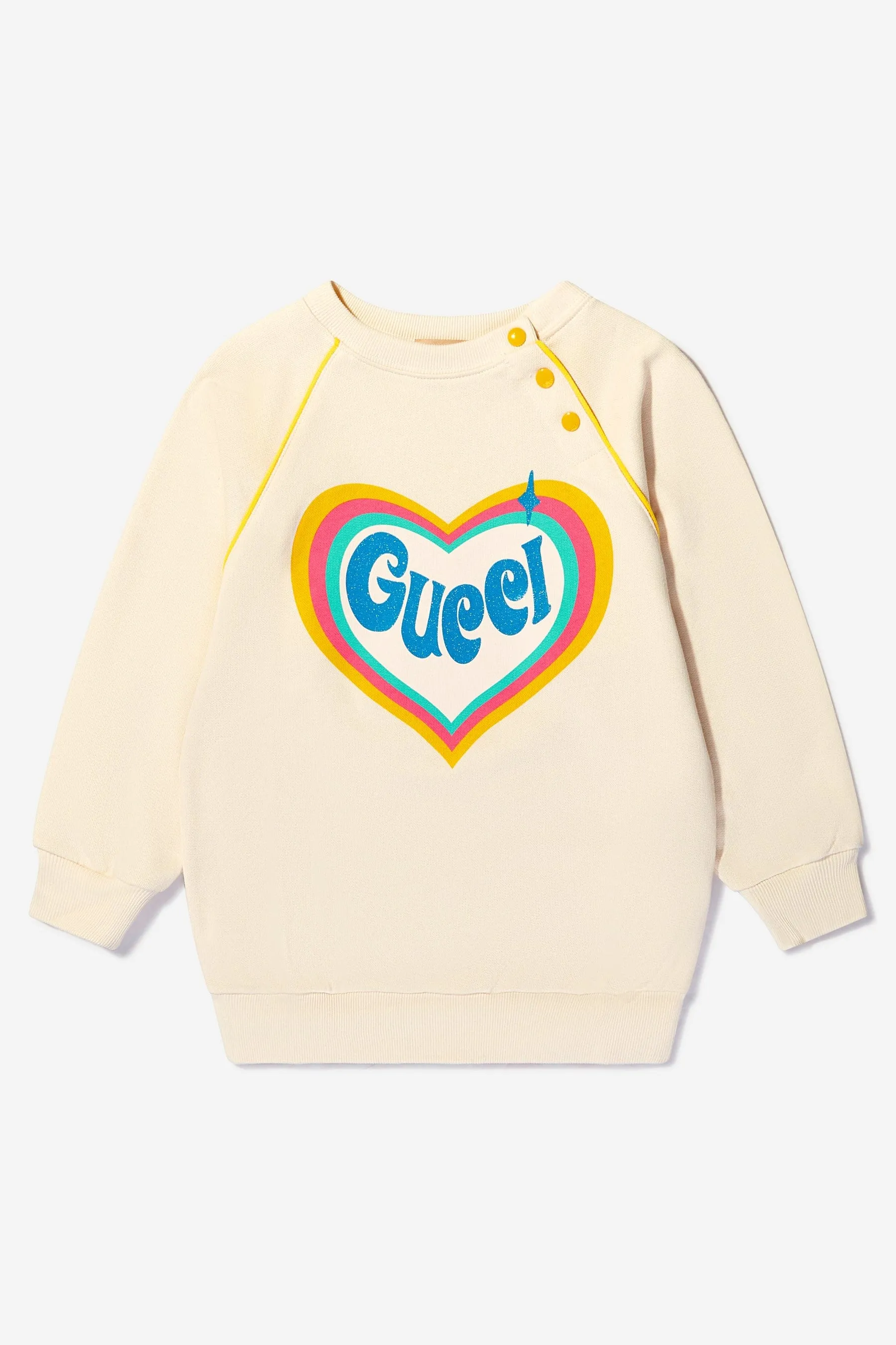 Gucci Girls Cotton Heart Print Sweatshirt