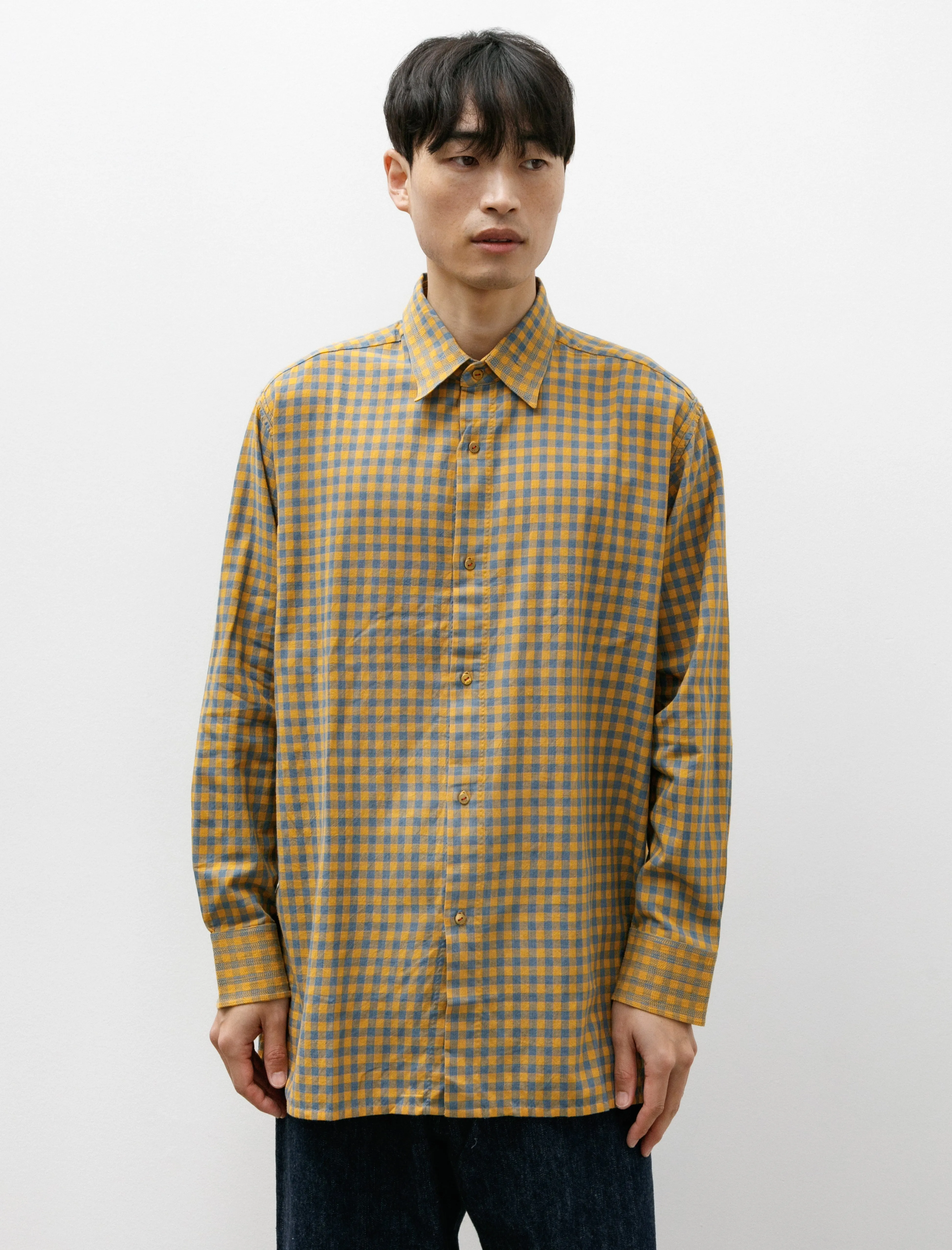 Gupta Khadi Cotton Check Yellow