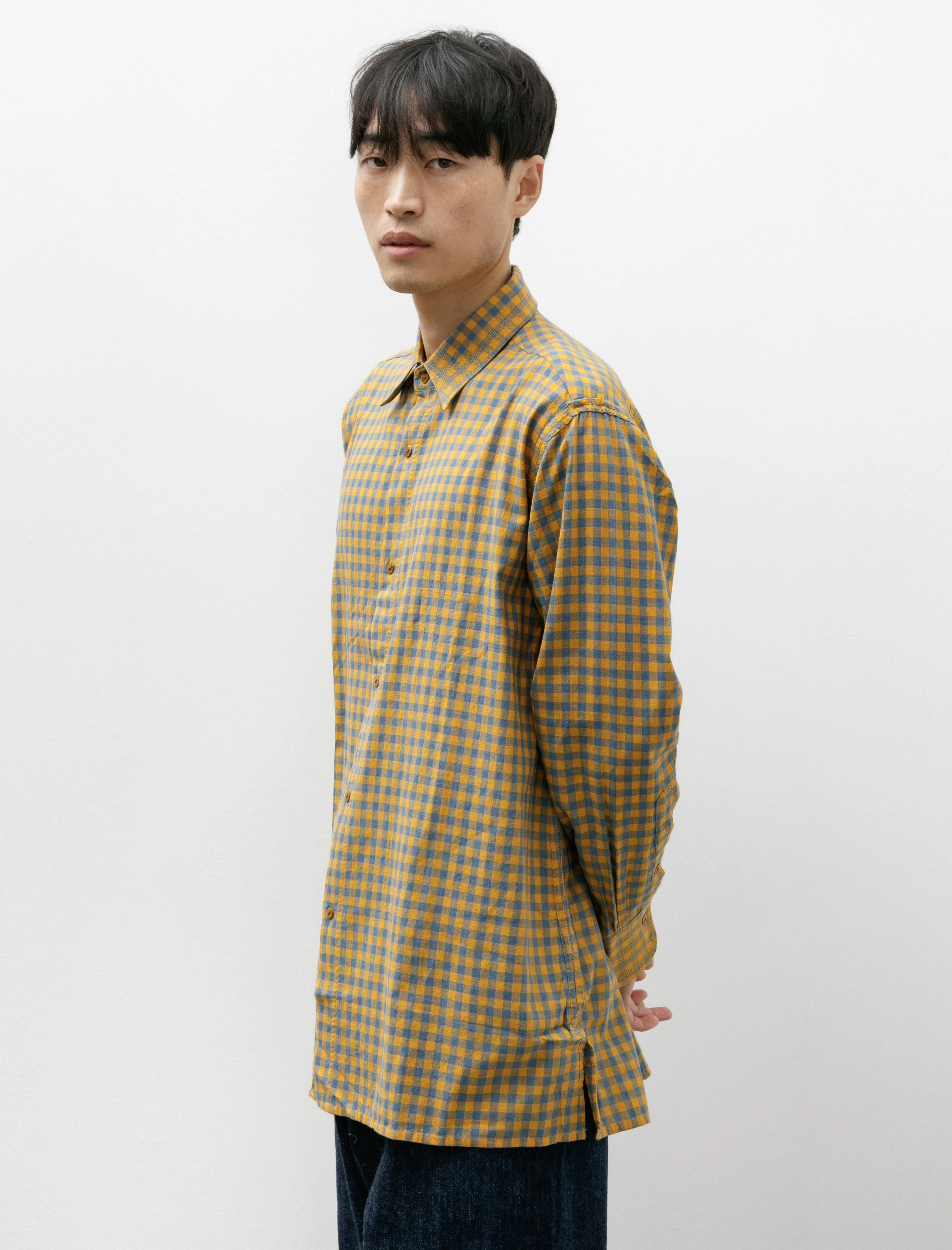 Gupta Khadi Cotton Check Yellow