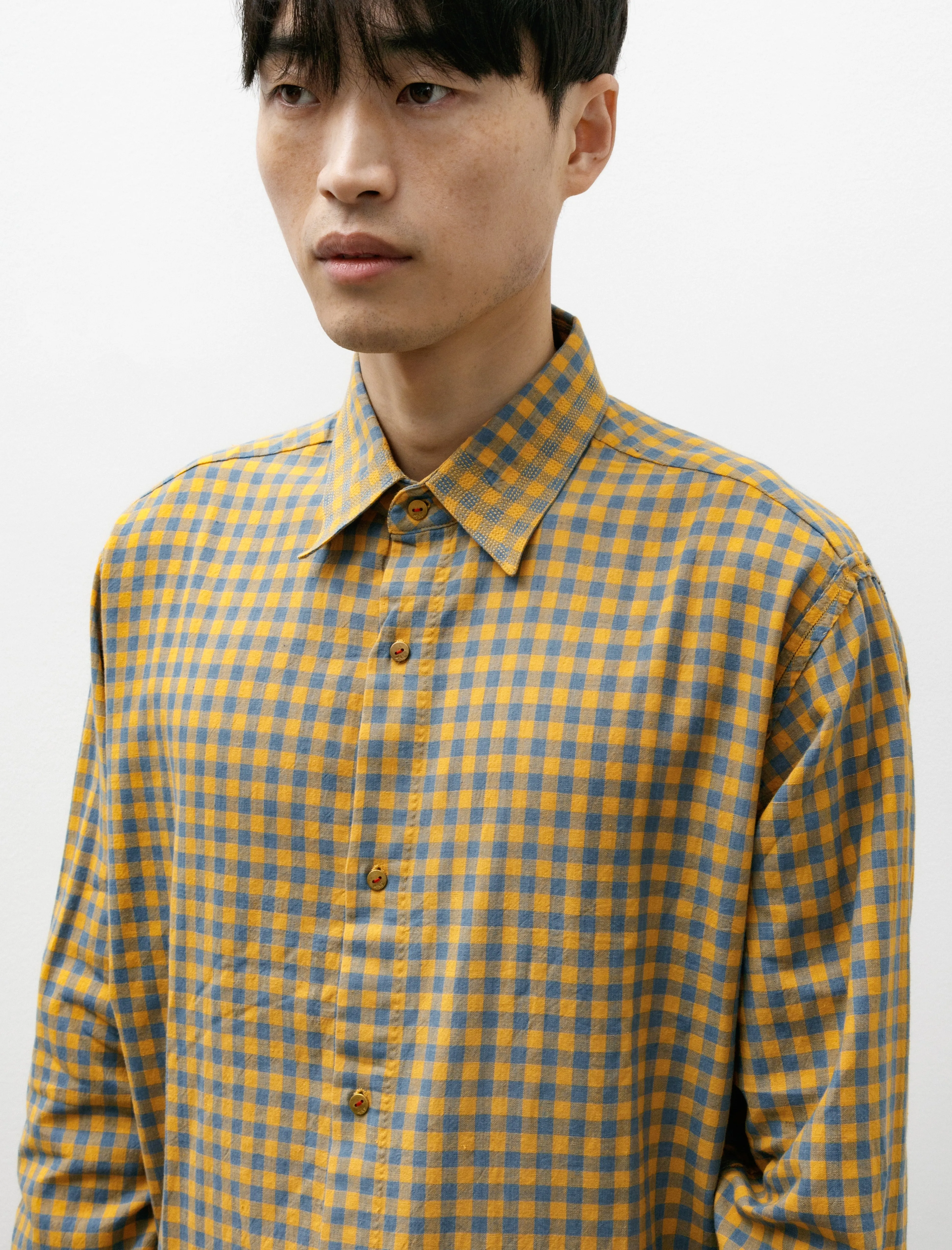 Gupta Khadi Cotton Check Yellow