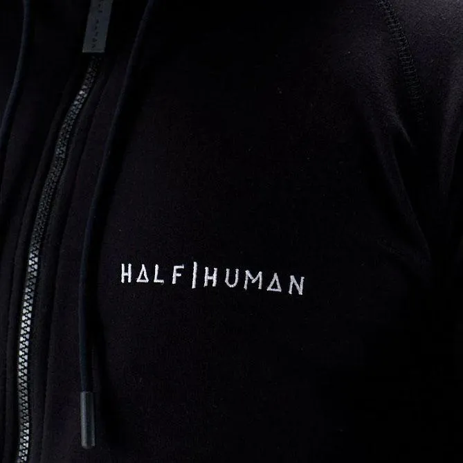 Half Human Mens Zip Hoodie