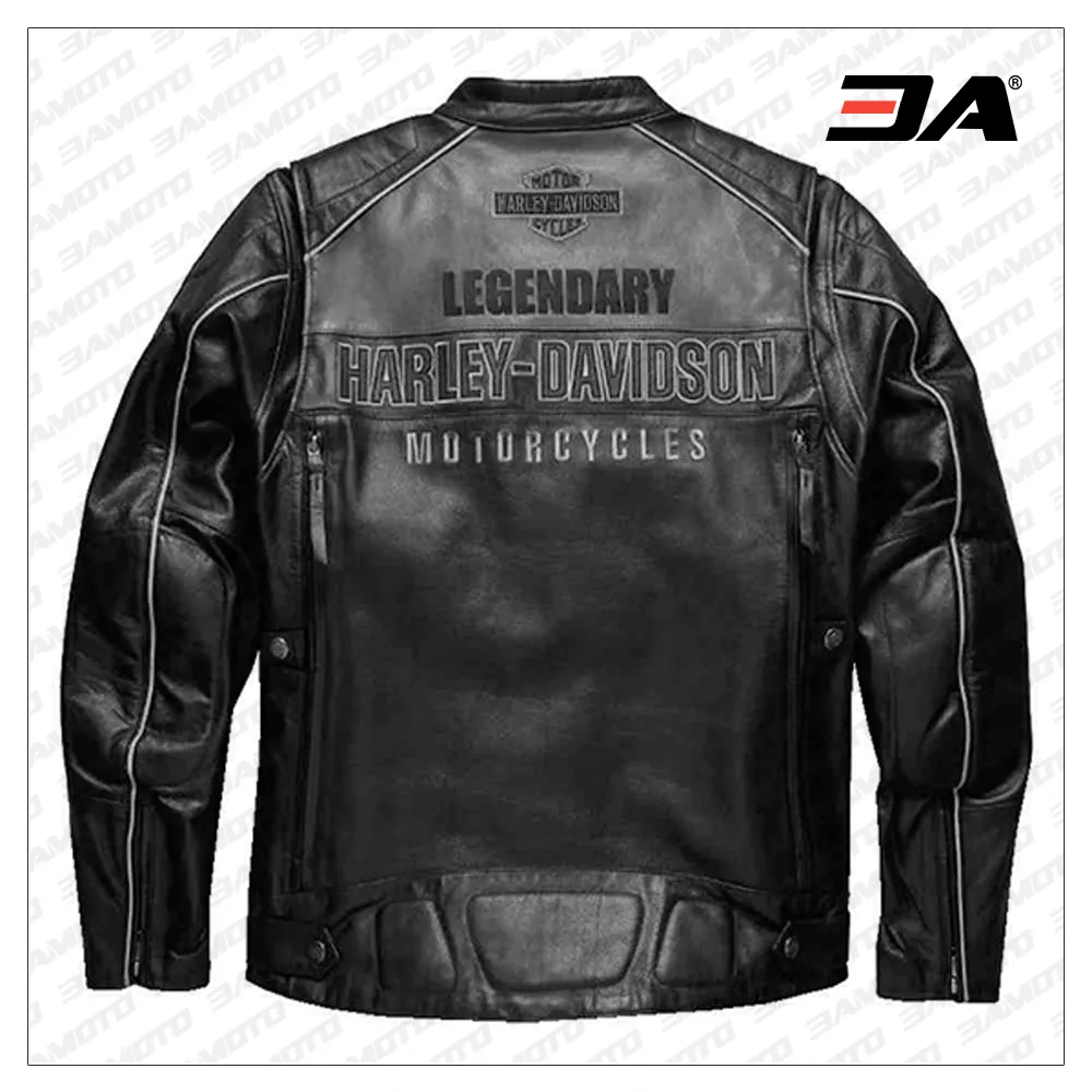 Harley Davidson Motorcycle Votary Color Blocked Leather Jacket